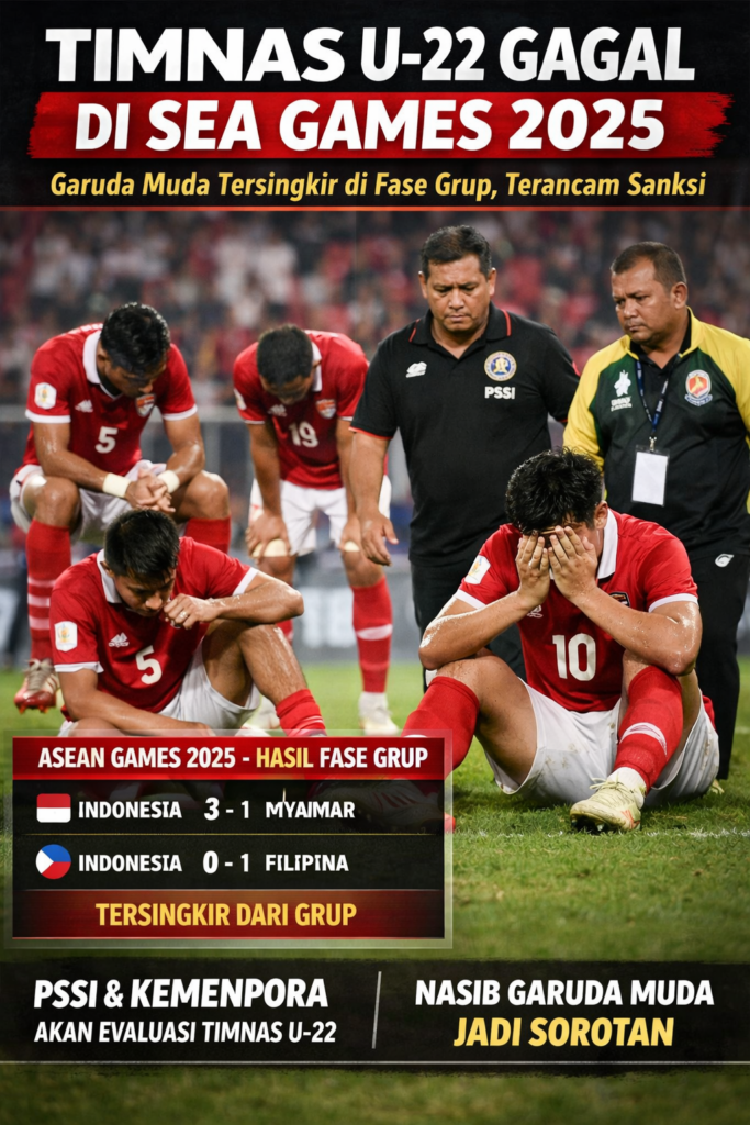 Timnas U-22 Indonesia Gagal Lolos dari ASEAN Games 2025 dan Terancam Sanksi